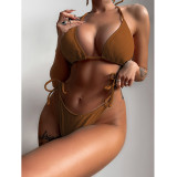Sexy Bikini 2 Piece Spaghetti Strap Top Thong Swimsuit Bathing Suit
