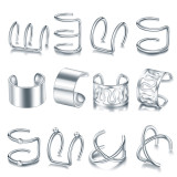 12PCS/SET Simple Ear Cuffs Earrings For Women