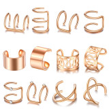 12PCS/SET Simple Ear Cuffs Earrings For Women