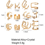 12PCS/SET Simple Ear Cuffs Earrings For Women