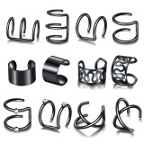 12PCS/SET Simple Ear Cuffs Earrings For Women