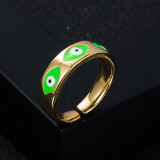Drip Oil Devil's Eye Adjustable Ring