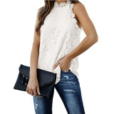 Lace Hollow Out Sleeveless Tank Top