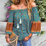 Floral Printed Off Shoulder Tops