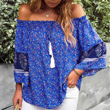 Floral Printed Off Shoulder Tops