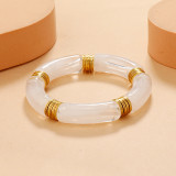 Retro Acrylic Elastic Bangle Bracelet