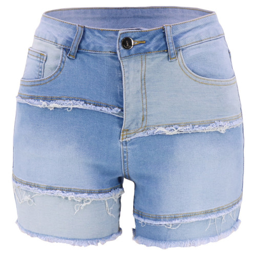 Summer Fringed High Waist Denim Shorts