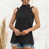 Solid Color Sleeveless Off Shoulder Tank Top