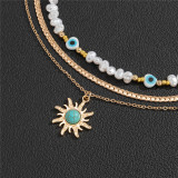 Personality Eye Pearl Necklace Wholesale Accessories