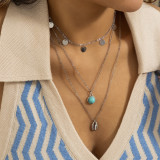 Bohemia Turquoise Shell Multilayer Necklace
