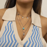 Bohemia Turquoise Shell Multilayer Necklace