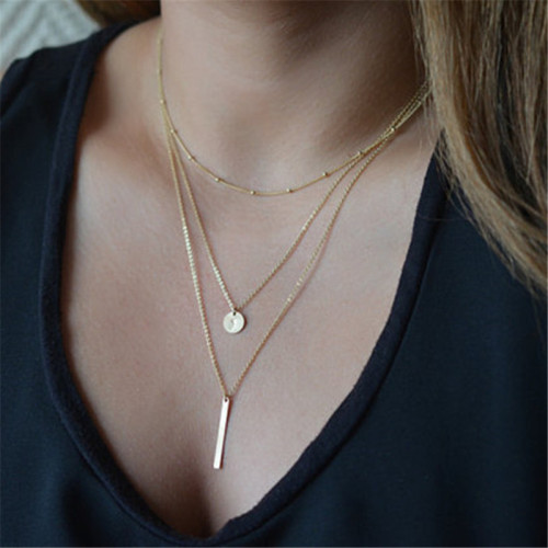 Women Golden Multilayer Necklace Wholesale