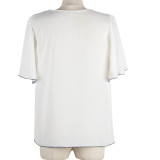 White Printed Short Sleeve T-Shirt