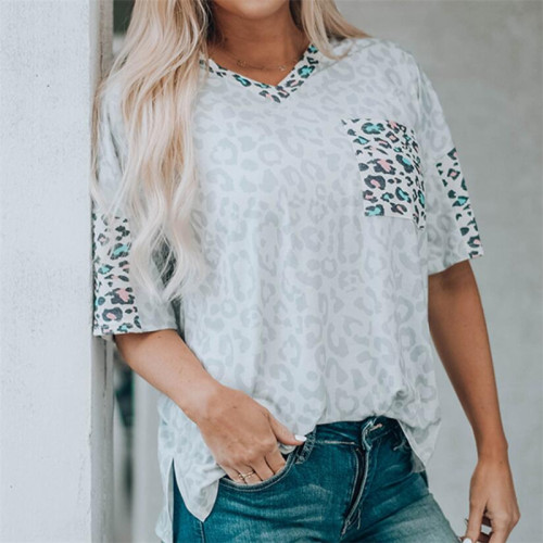 Leopard Print Loose T-Shirt Top