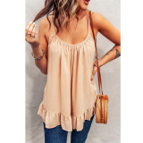 Plus Size Solid Color Sleeveless Tank Top T-Shirt