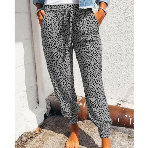 Leopard Print Casual Pants