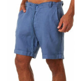 Solid Color Lace-Up Shorts Sweatpants