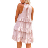 Sleeveless Chiffon Mini Dress