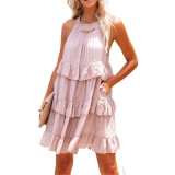 Sleeveless Chiffon Mini Dress
