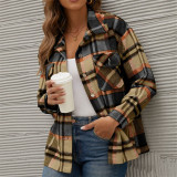 Long Sleeve Plaid Printed Shirts