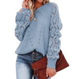 Solid Color Lantern Sleeve Sweaters