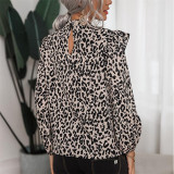Leopard Print  Long Sleeve Shirts