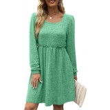 Long Sleeve Square Neck Mini Dress