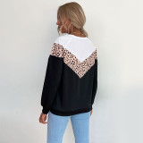 Round Neck Leopard Long Sleeve Sweaters