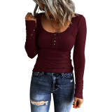 V-Neck Long Sleeve T-Shirts