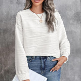 Solid Color Knit Long Sleeve Sweaters