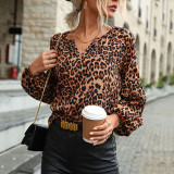 Vintage Leopard Long Sleeve Shirts
