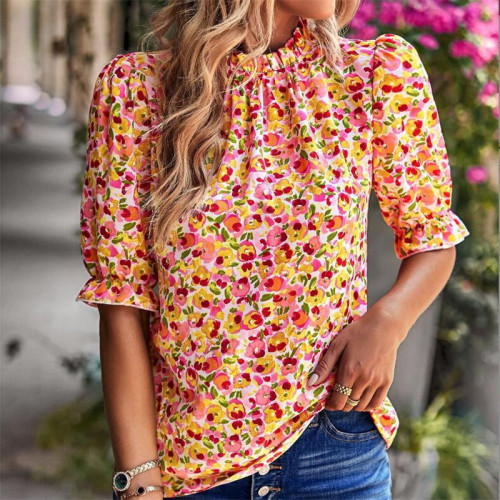 Spring/Summer Short Sleeve Floral Shirts