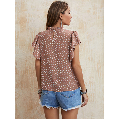 Crew Neck Polka Dot Short Sleeve T-Shirts