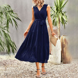 Sleeveless Large Swing Maxi Dress