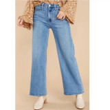 High Waist Straight Denim Jeans