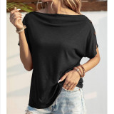 Solid Color Casual Short Sleeve T-Shirts