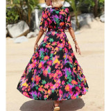 Bohemian V-Neck Beach Maxi Dress