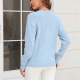 V-Neck Knitted Pullover Sweaters