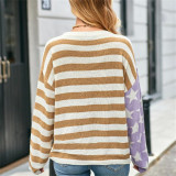 Loose Striped Round Neck Sweaters