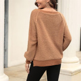 Solid Color Long Sleeve Pullover Sweaters