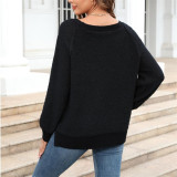 Solid Color Long Sleeve Pullover Sweaters