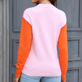 Round Neck Color Matching Fashion Knit