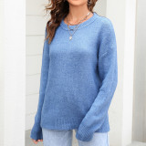 Solid Color Versatile Knit Pullover Sweater Underlay