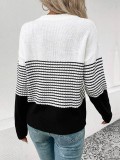 Striped Contrast Color Foreign Trade Sweater