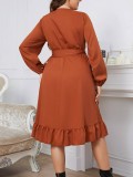 Long Sleeved Oversized One Piece Waist Up Dress