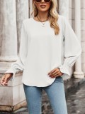 Loose Round Neck Pullover Loose Shirt
