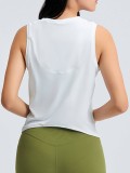 Women Sleeveless Yoga T-Shirt Sport Short Tank Crop Tops