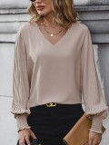Women's Long Sleeved Solid Color Shirt
