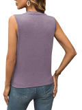 Women's V Neck Sleeveless Blouse Tops Shirts