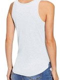 Summer Sleeveless Button Up Sports Tank Top T-shirt